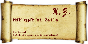 Mátyási Zella névjegykártya